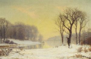 Early Morning In Winter by Nordahl (Peter Frederik N.) Grove