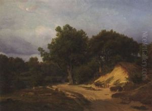 Collecting Sand At The Bend By The Lake