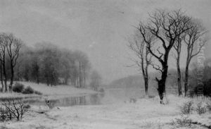 Ein Wintertag Am Skaritso (seeland) by Nordahl (Peter Frederik N.) Grove