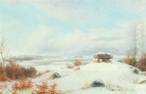 Kjaempegrav Ved Jyllinge, Roskilde Fjord by Nordahl (Peter Frederik N.) Grove