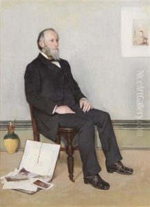 Self-portrait by Oliver Dennett Grover