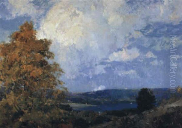 Lake In Autumn Landscape - view 1