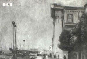 City Scape/port City On Port Side by Oliver Dennett Grover