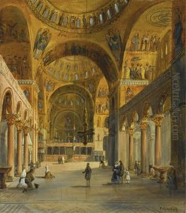 Venice, The Interior Of Saint Mark"s Basilica