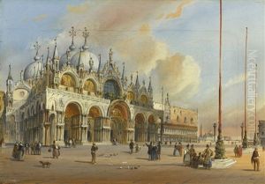 Venice, A View Of Saint Mark"s Basilica