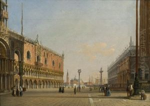 Ansicht Der Piazza San Marco In Venedig Mit Blick Auf San Giorgio Maggiore by Carlo Grubacs