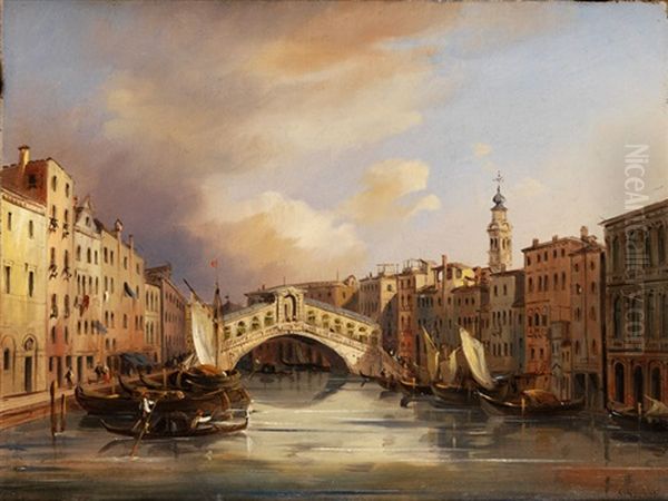Blick Auf Die Rialtobrucke In Venedig - view 1