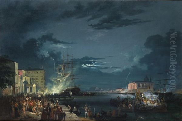 Veduta Di Venezia Durante La Festa Del Redentore (view Of Venice During The Festa Del Redentore) - view 1
