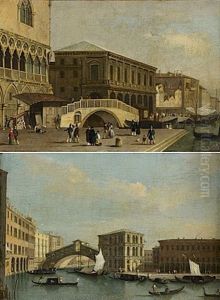 Le Pont Della Paglia (+ Le Pont Du Rialto, Venise; Pair) by Carlo Grubacs