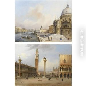 Piazzetta San Marco (+ La Chiesa Della Salute; Pair) by Carlo Grubacs