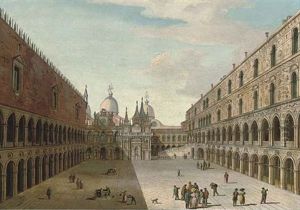 The Courtyard Of The Doge's Palace, Venice, Looking North