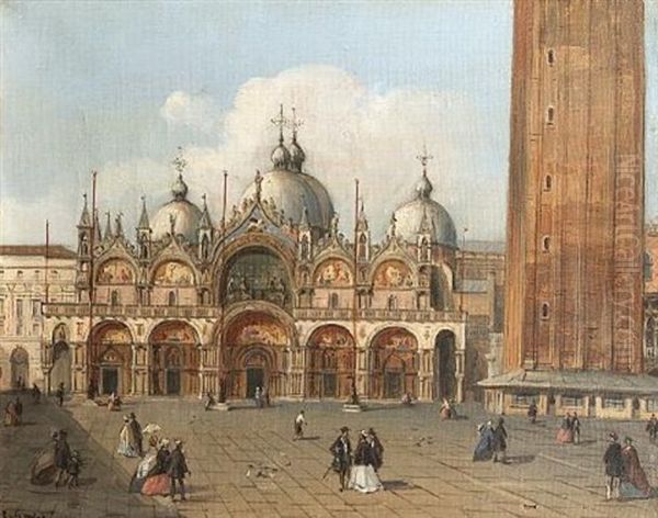 Figures In St. Mark's Square, Venice - view 1