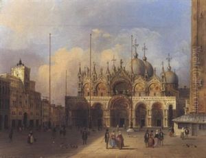 Ansicht Des Markusplatzes In Venedig by Carlo Grubacs