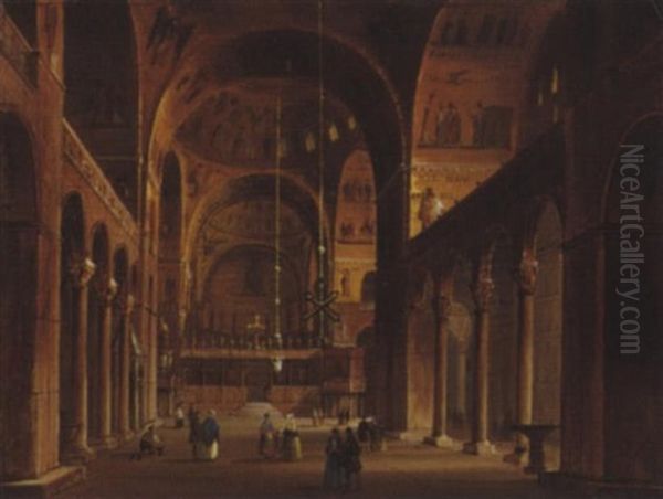 Interieur De L'eglise Saint Marc A Venise - view 1