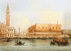 St. Mark's Square And The Doge's Palace From The Bacino by Carlo Grubacs