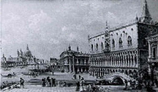 The Canal Grande, Venice, With The Santa Maria Della Salute Beyond - view 1