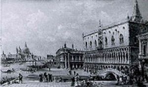 The Canal Grande, Venice, With The Santa Maria Della Salute Beyond by Carlo Grubacs