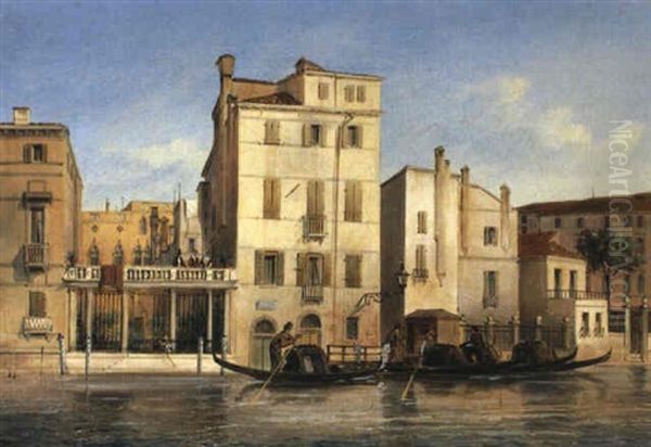 Gondolas On A Canal, Venice - view 1