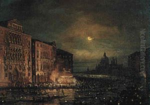 Carnival On The Grand Canal, Venice by Carlo Grubacs