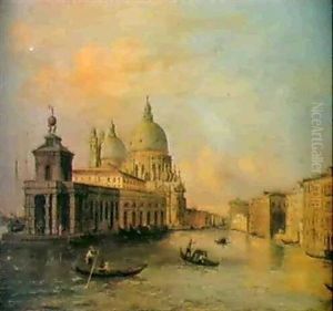 L'ingresso Del Canal Grande Con La Punta Della    Dogana... Il Molo E La Riva Degli Schiavoni Dalla Zeca.