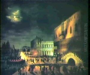 Carnivale At The Piazza San Marco, Evening by Carlo Grubacs