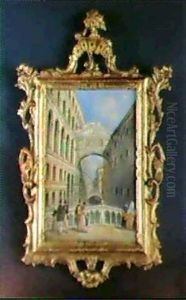 A)veduta Del Rio Della Canoni-ca Dal Ponte Della Paglia B)  Veduta Della Piazzetta Dai Pi-lastri Acritani Al Palazzo Du by Carlo Grubacs