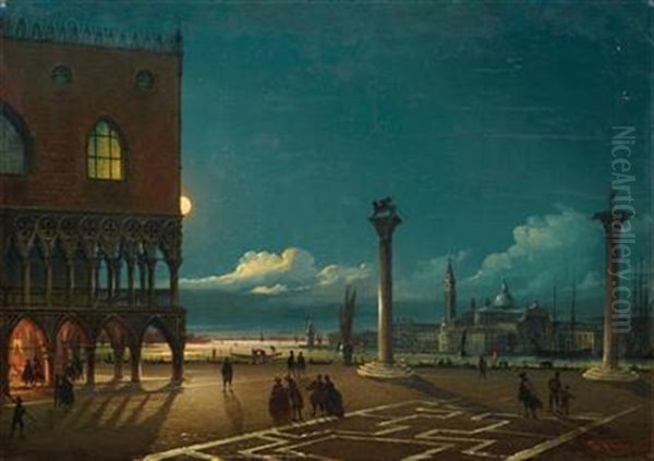 Piazza San Marco By Moonlight - view 1
