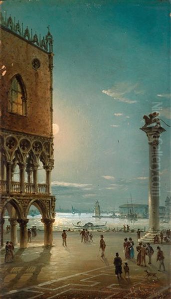 Moonlit Night On St Mark"s Square - view 1