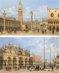 La Basilique Saint Marc Et La Piazzetta San Marco, Venise by Giovanni Grubas