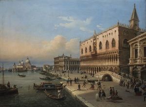 Scorcio Di Venezia Con Palazzo Ducale E La Punta Della Dogana