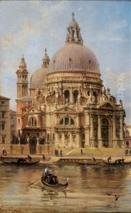 View Of The Santa Maria Della Salute In Venice by Giovanni Grubas