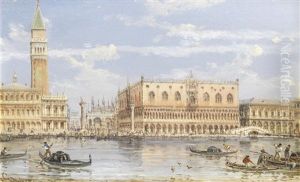 The Piazzetta And Doge's Palace by Giovanni Grubas