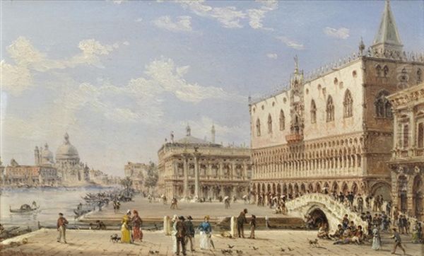 Doge's Palace With The Ponte Della Paglia - view 1