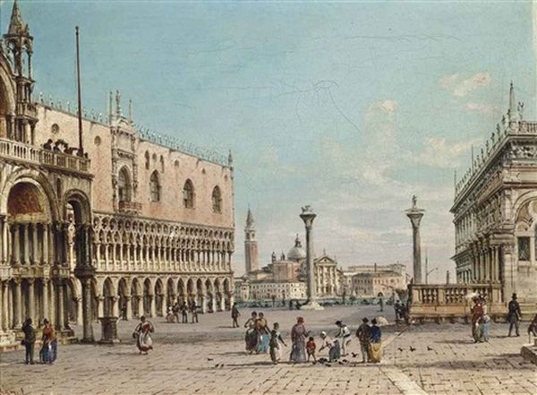 St Mark"s Square Looking Towards San Giorgio Maggiore, Venice - view 1