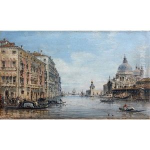 Vue De Santa Maria Della Salute Depuis Le Grand Canal by Giovanni Grubas