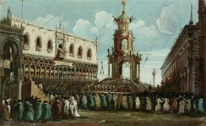 La Festa Del Giovedi Grasso In Piazzetta by Giovanni Grubas