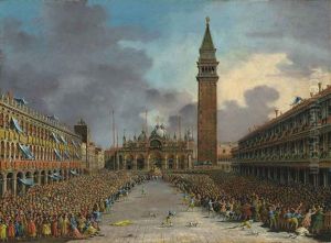 The Doge In The Pozzetto In Piazza San Marco, Venice by Giovanni Grubas