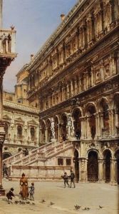L'escalier Des Geants Dans La Cour Du Palais Des Doges by Giovanni Grubas