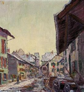 Vue De Village Animee,1921 by Charles Baillon-Vincennes