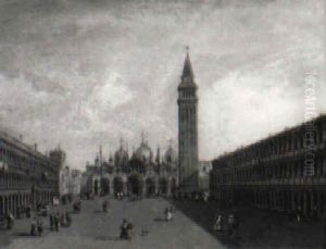 View Of The San Piazza San Marco, Venice by Giovanni Grubas