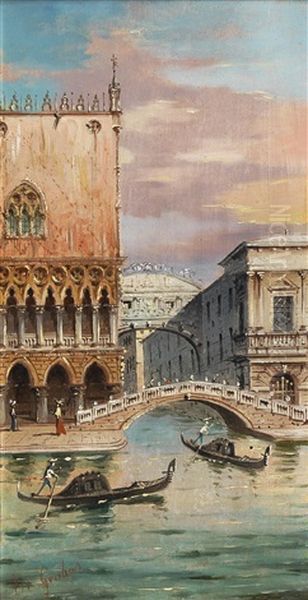 Venetian Scene, Bridge Of Sighs (+ View Of St. Mark"s Square; 2 Works) - view 1