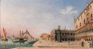 View Of The Piazza San Marco (+ View Of Santa Maria Della Salute; 2 Works) by Marco Grubas