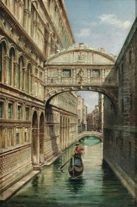 Die Seufzerbrucke In Venedig An Einem Sonnigen Tag by Marco Grubas