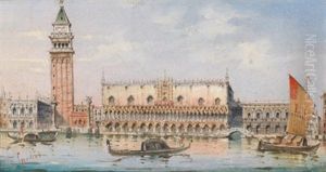 Venedig - Blick Auf Den Markusplatz Und Ca'd'oro by Marco Grubas