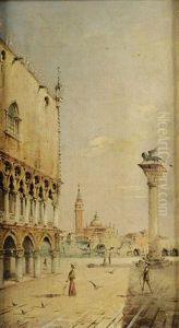 Markusplatz Mit Dogenpalast by Marco Grubas