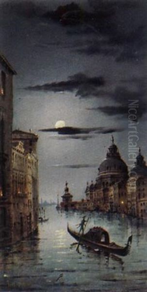 Mondnacht In Venedig Mit Blick Auf S. M. Della Salute - view 1