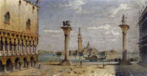 Blick Vom Markusplatz Auf S. Giorgio Maggiore by Marco Grubas