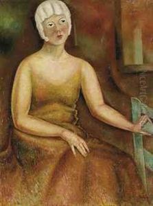 Jeune Femme A La Perruque Blanche by David Bailly