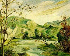 Paysage Vallonne A La Riviere by Francis Gruber