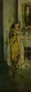 Melancolie. Femme Accoudee A La Cheminee by Francis Gruber